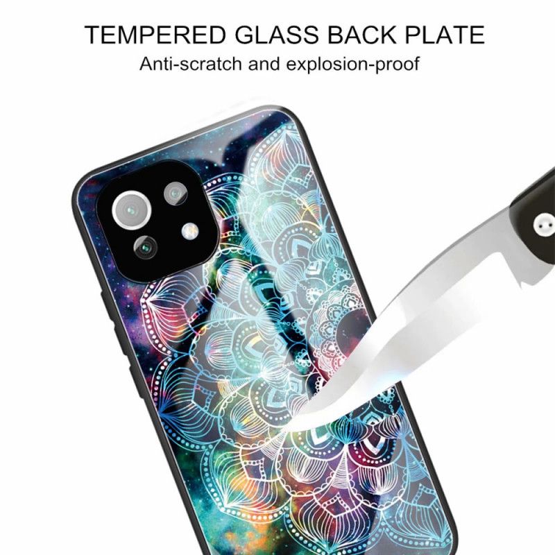 Cover Xiaomi Mi 11 Lite 5G NE / Mi 11 Lite 4G / 5G Hærdet Glas Mandala