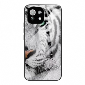 Cover Xiaomi Mi 11 Lite 5G NE / Mi 11 Lite 4G / 5G Tiger Hærdet Glas