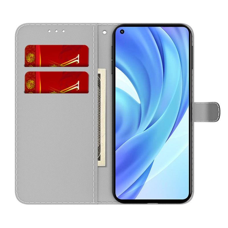 Flip Cover Xiaomi Mi 11 Lite 5G NE / Mi 11 Lite 4G / 5G Abstrakt Mønster