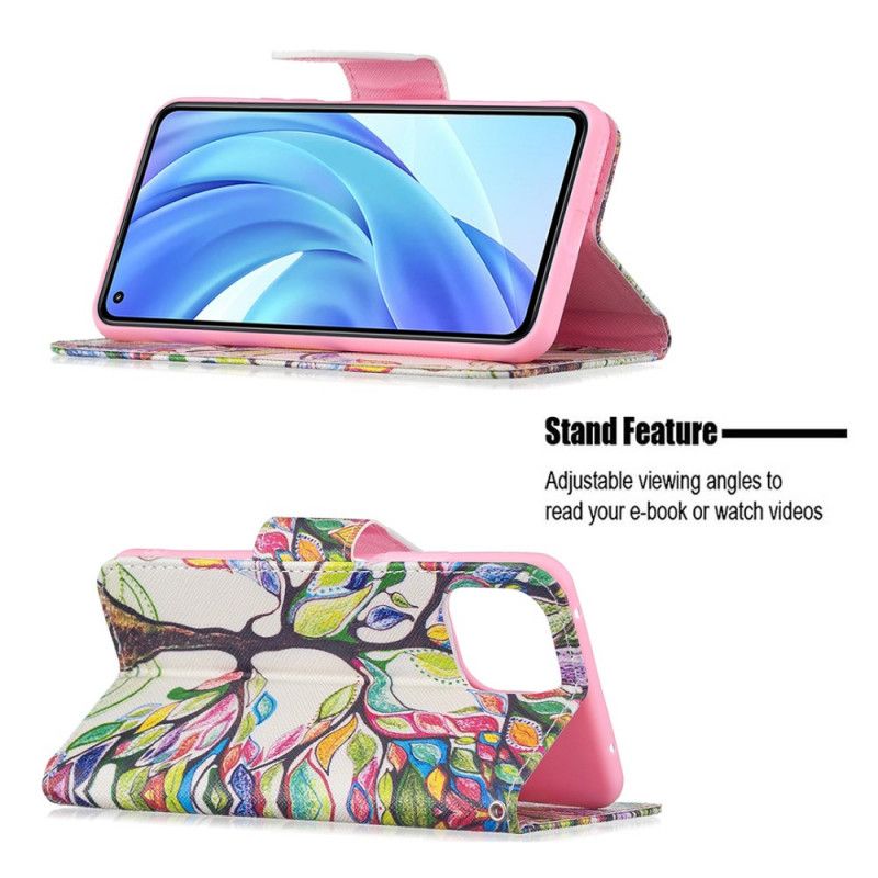 Flip Cover Xiaomi Mi 11 Lite 5G NE / Mi 11 Lite 4G / 5G Farvet Træ
