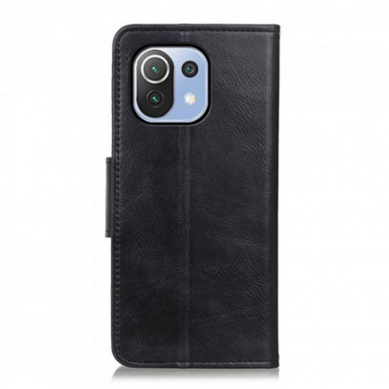 Flip Cover Xiaomi Mi 11 Lite 5G NE / Mi 11 Lite 4G / 5G Lædereffekt