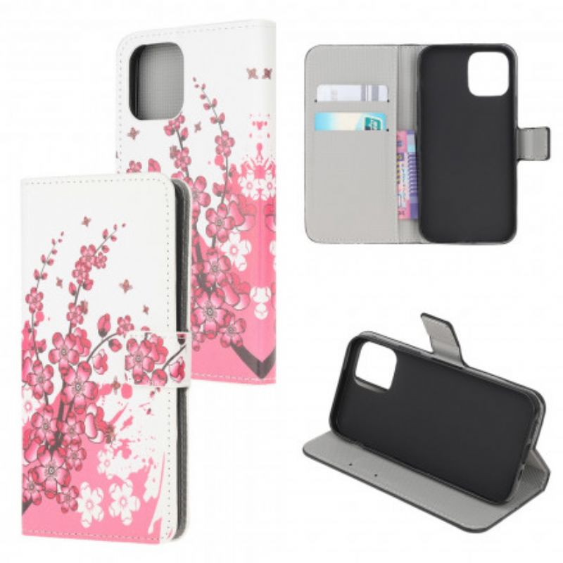 Flip Cover Xiaomi Mi 11 Lite 5G NE / Mi 11 Lite 4G / 5G Tropisk Blomst