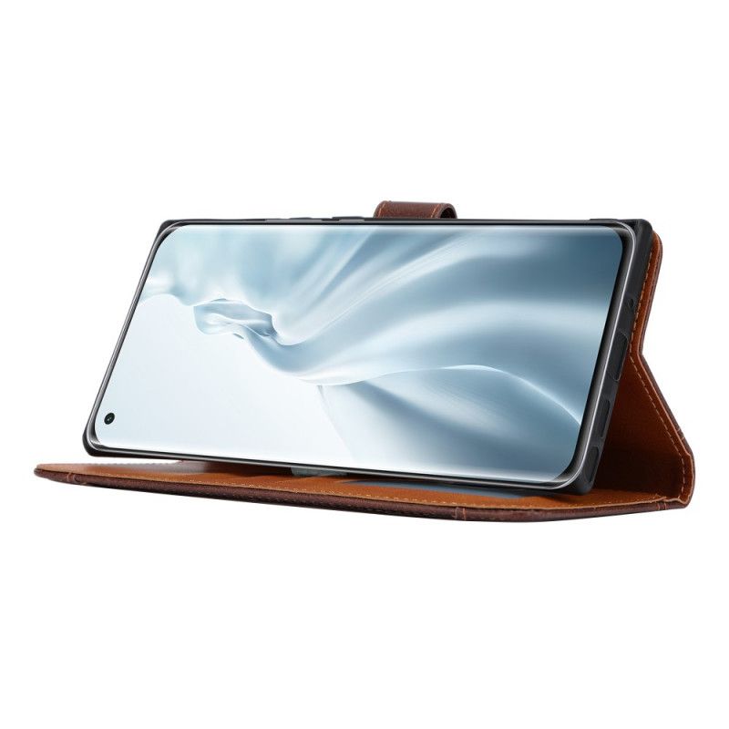 Læder Cover Xiaomi Mi 11 Lite 5G NE / Mi 11 Lite 4G / 5G Kortholder Og Rem