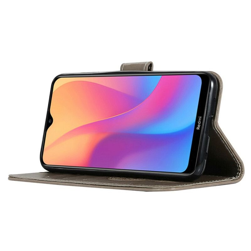 Læder Cover Xiaomi Redmi 8A Lædereffekt Drømmefanger Ugle
