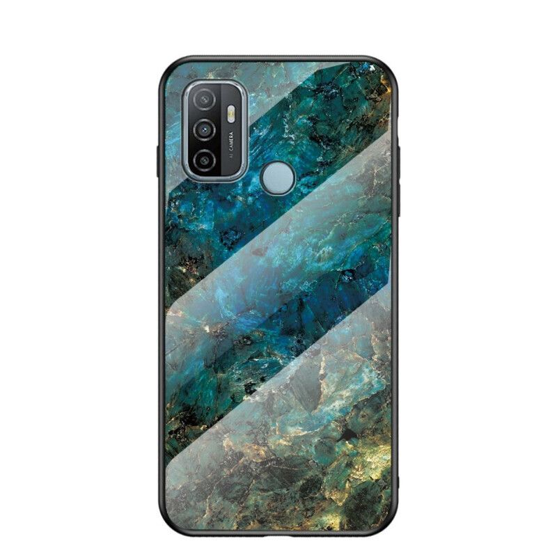 Cover Oppo A53 / A53s Premium Farver Hærdet Glas