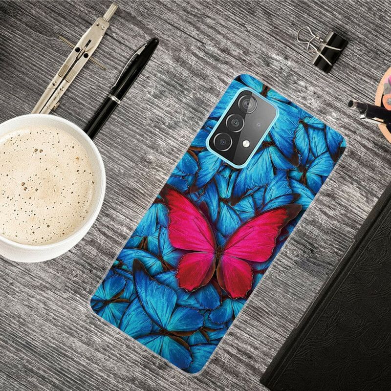 Cover Samsung Galaxy A72 4G / 5G Fleksible Sommerfugle