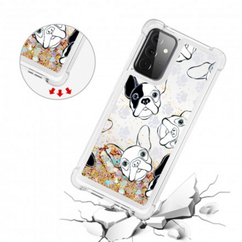 Cover Samsung Galaxy A72 4G / 5G Hr Glitter Dog