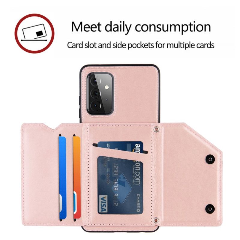 Cover Samsung Galaxy A72 4G / 5G Skulderrem Kortholder