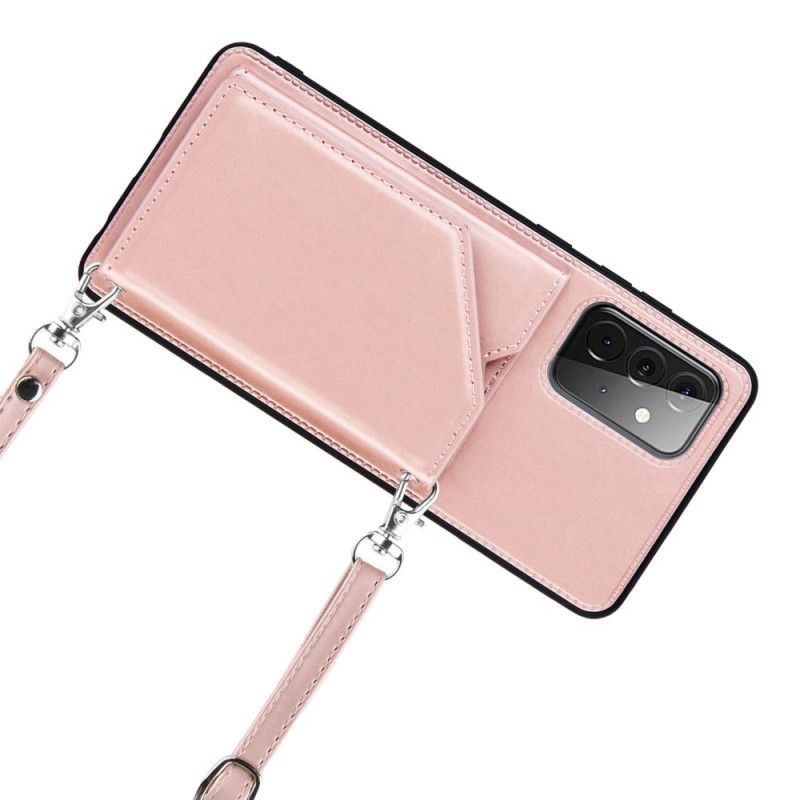 Cover Samsung Galaxy A72 4G / 5G Skulderrem Kortholder