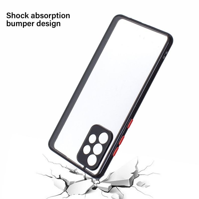 Cover Samsung Galaxy A72 4G / 5G Transparent Farvet Omrids