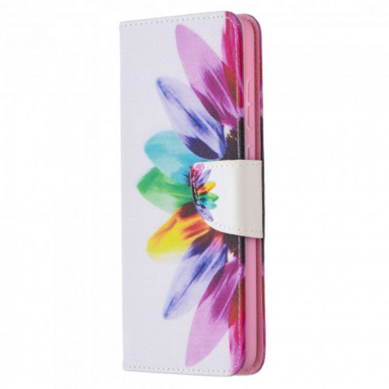 Flip Cover Samsung Galaxy A72 4G / 5G Akvarelblomst