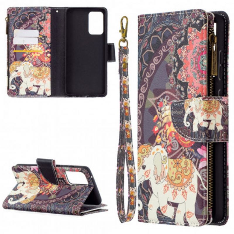 Flip Cover Samsung Galaxy A72 4G / 5G Elefant Lynlåslomme