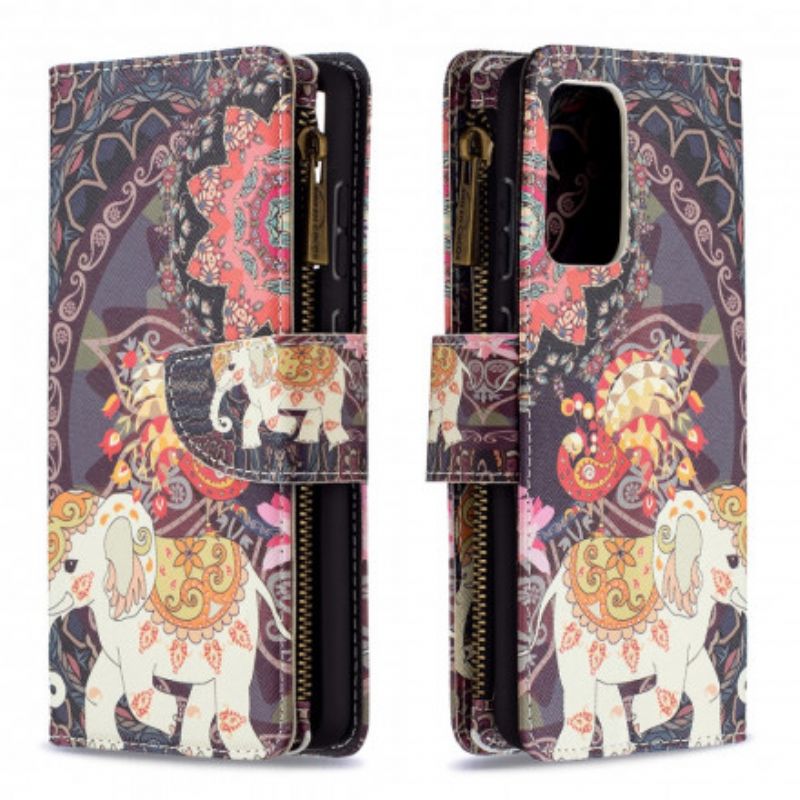 Flip Cover Samsung Galaxy A72 4G / 5G Elefant Lynlåslomme