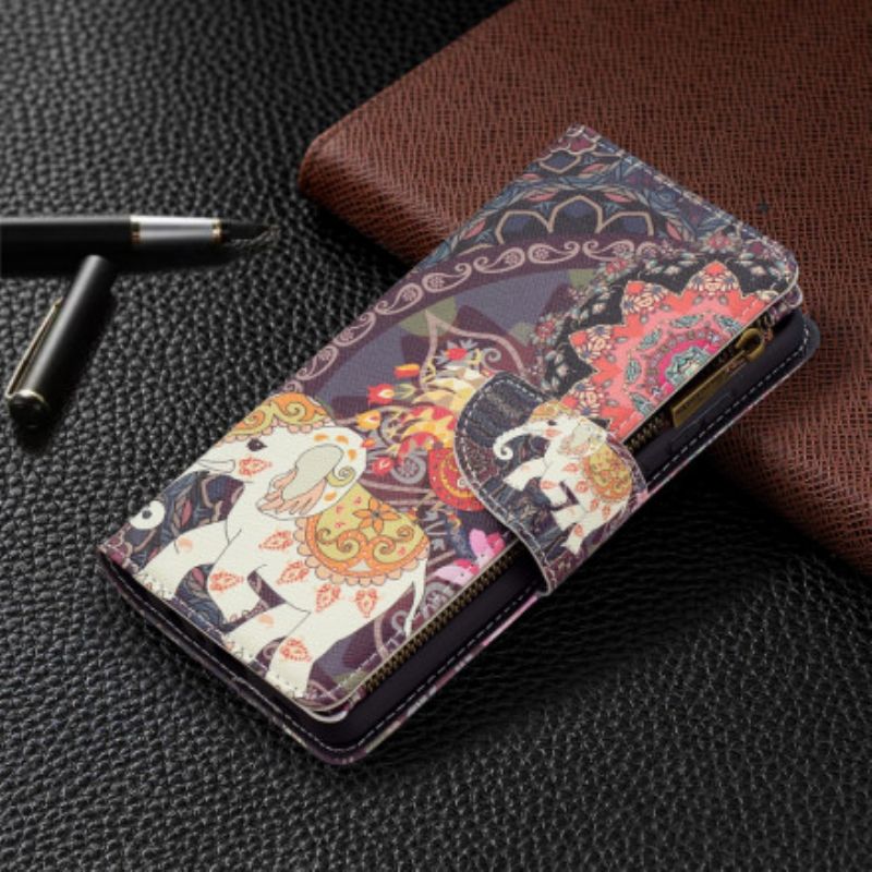Flip Cover Samsung Galaxy A72 4G / 5G Elefant Lynlåslomme