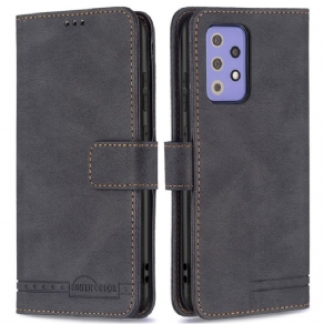 Læder Cover Samsung Galaxy A72 4G / 5G Rfid Binfen Farve