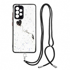 Mobilcover Samsung Galaxy A72 4G / 5G Kærlighed Med Snor