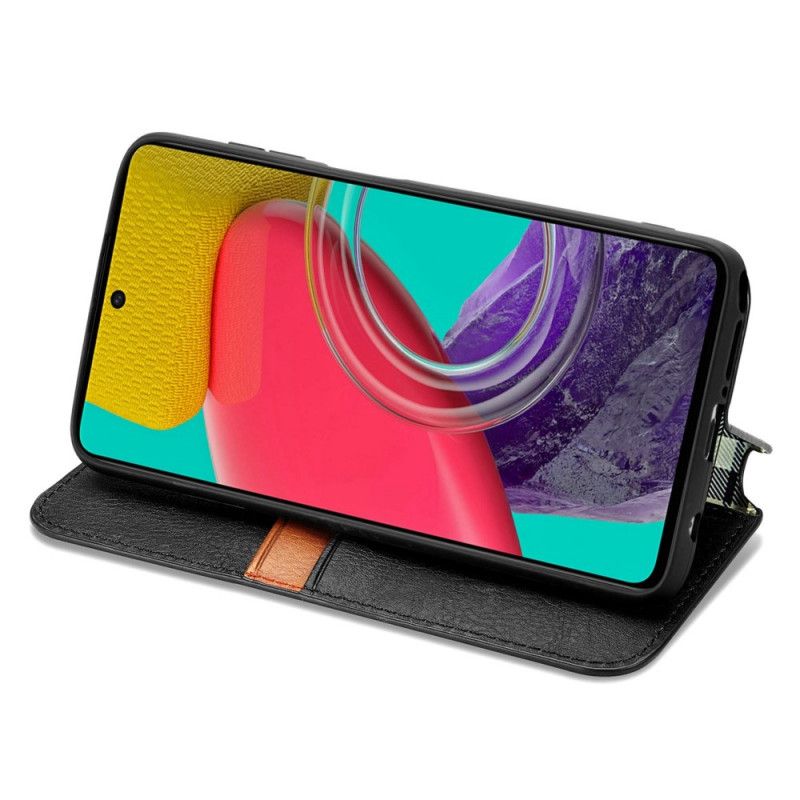 Cover Samsung Galaxy M53 5G Flip Cover Lædereffektmønster