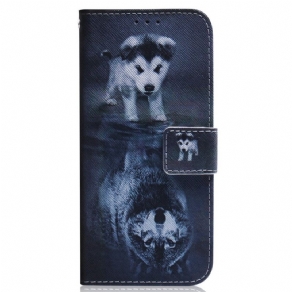 Flip Cover Samsung Galaxy M53 5G Drøm Om Hvalp