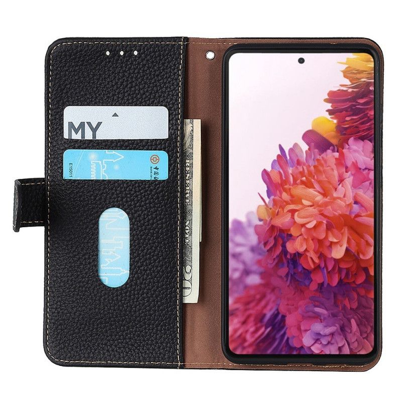 Flip Cover Samsung Galaxy M53 5G Litchi Khazneh Læder