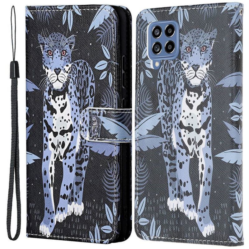 Flip Cover Samsung Galaxy M53 5G Med Snor Leopard Strappy