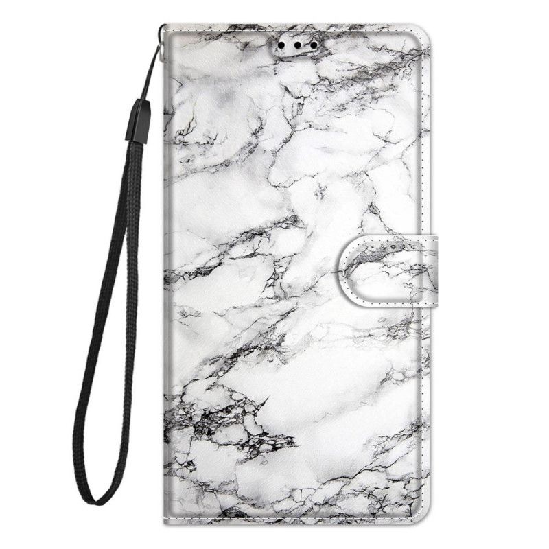 Flip Cover Samsung Galaxy M53 5G Med Snor Marmorrem