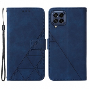 Flip Cover Samsung Galaxy M53 5G Med Snor Stroptrekanter