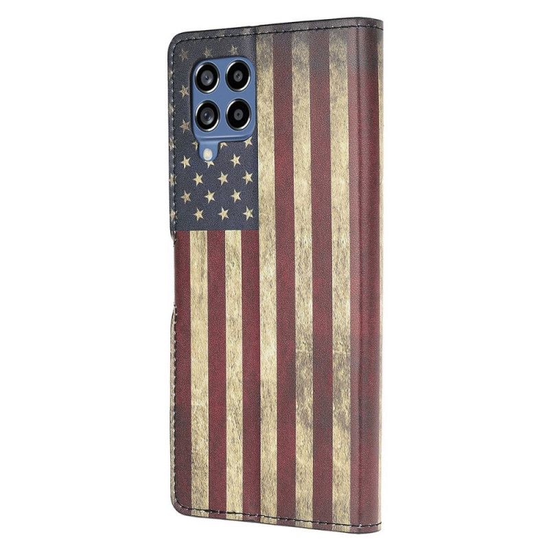 Læder Cover Samsung Galaxy M53 5G Akvarelhund