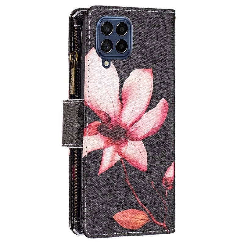 Læder Cover Samsung Galaxy M53 5G Punge Blomsterpung