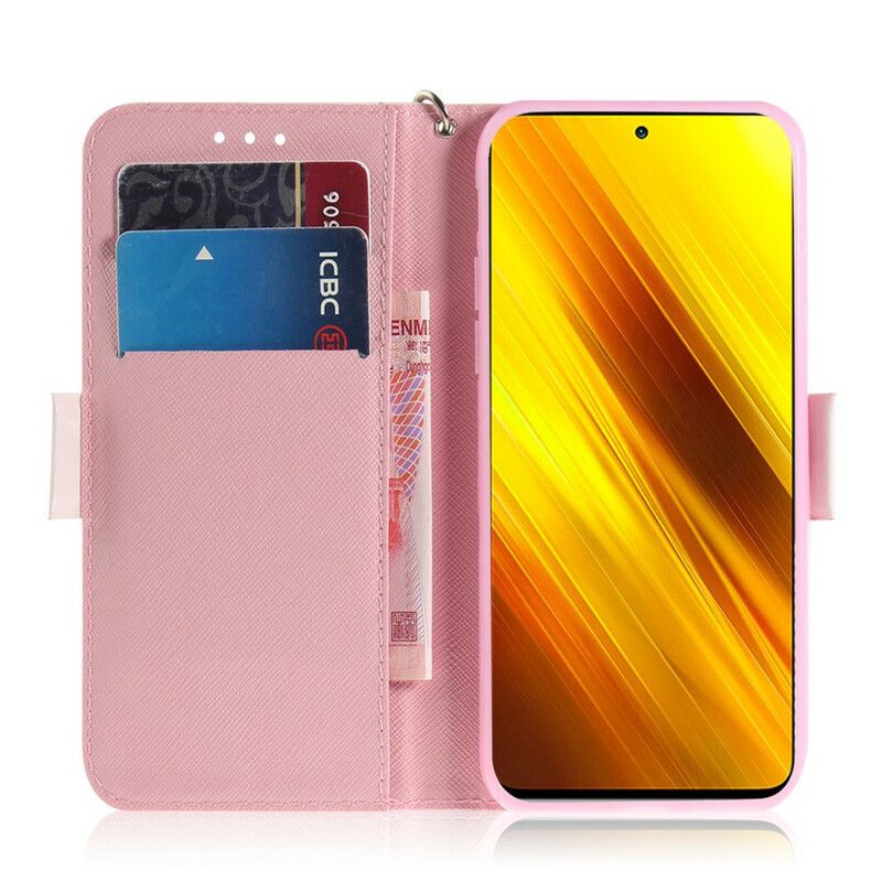 Flip Cover Poco X3 / X3 Pro / X3 NFC Med Snor Stringhamstere