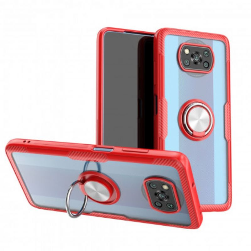 Mobilcover Poco X3 / X3 Pro / X3 NFC Transparent Ring Og Carbon