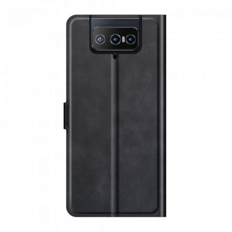 Flip Cover Asus Zenfone 8 Flip Læder Cover Slankt Kunstlæder