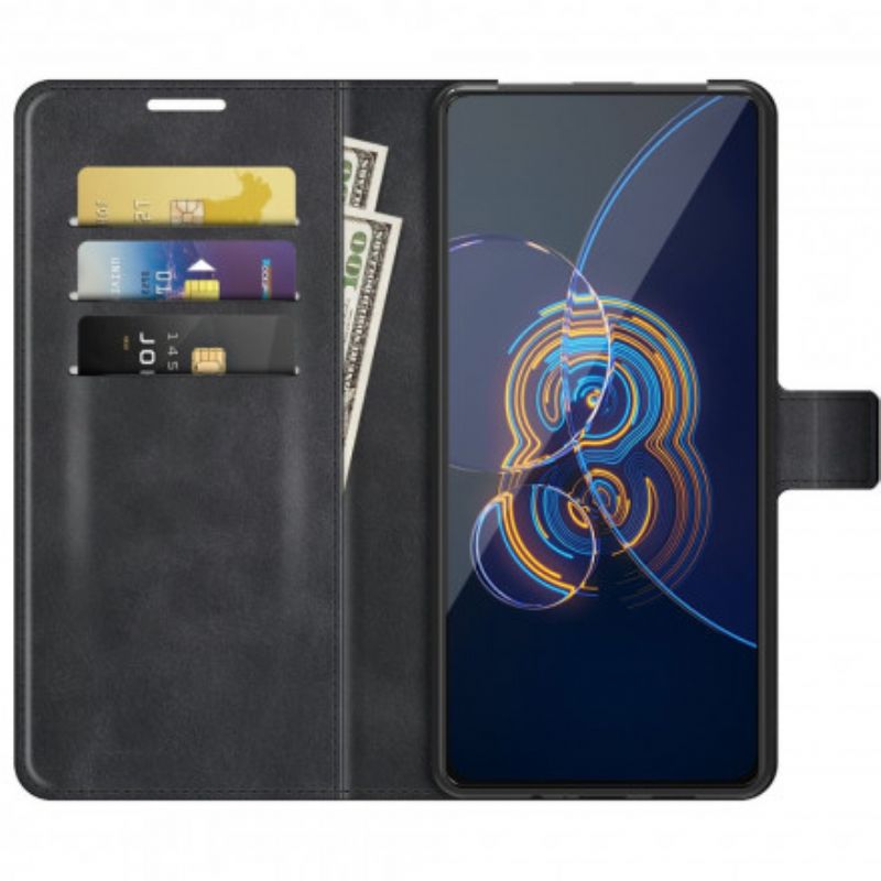 Flip Cover Asus Zenfone 8 Flip Læder Cover Slankt Kunstlæder
