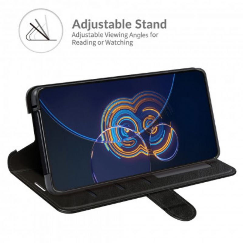 Flip Cover Asus Zenfone 8 Flip Læder Cover Ultra Imiteret Læder