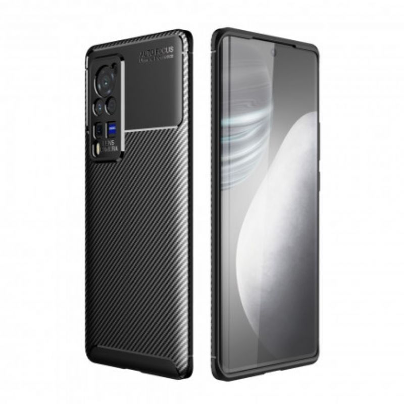 Cover Vivo X60 Pro Fleksibel Kulfibertekstur