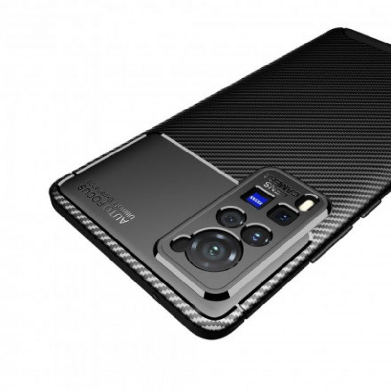 Cover Vivo X60 Pro Fleksibel Kulfibertekstur