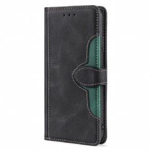 Flip Cover Xiaomi Redmi Note 11 Pro Plus 5G Stilfuldt Tofarvet Imiteret Læder