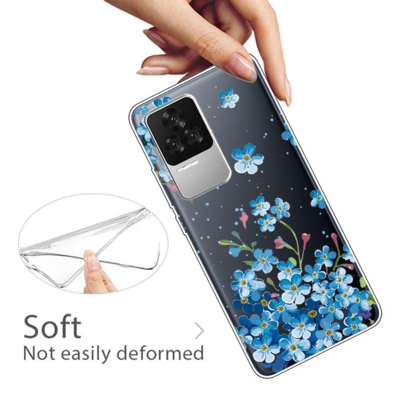 Cover Poco F4 Blå Blomster