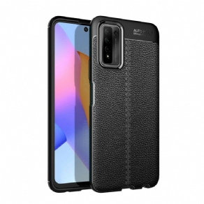 Cover Honor 10X Lite Dobbelt Linje Litchi Lædereffekt