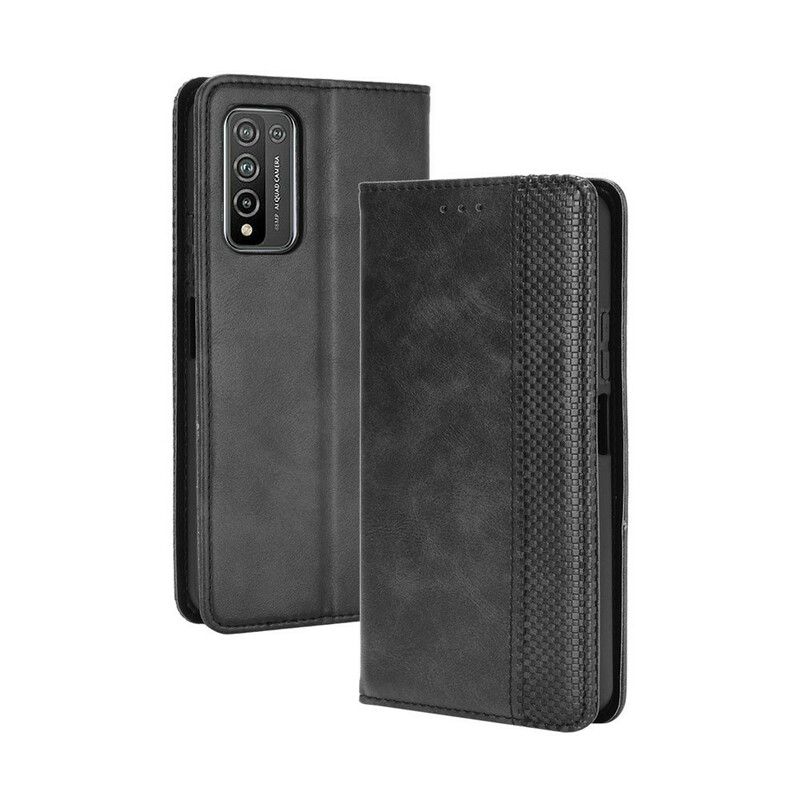 Cover Honor 10X Lite Flip Cover Stylet Vintage Lædereffekt