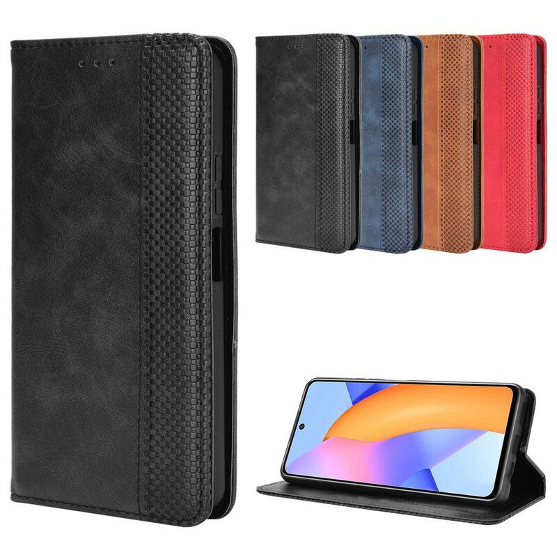 Cover Honor 10X Lite Flip Cover Stylet Vintage Lædereffekt