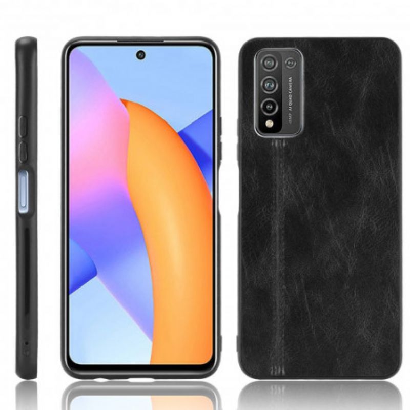 Mobilcover Honor 10X Lite Søm Lædereffekt