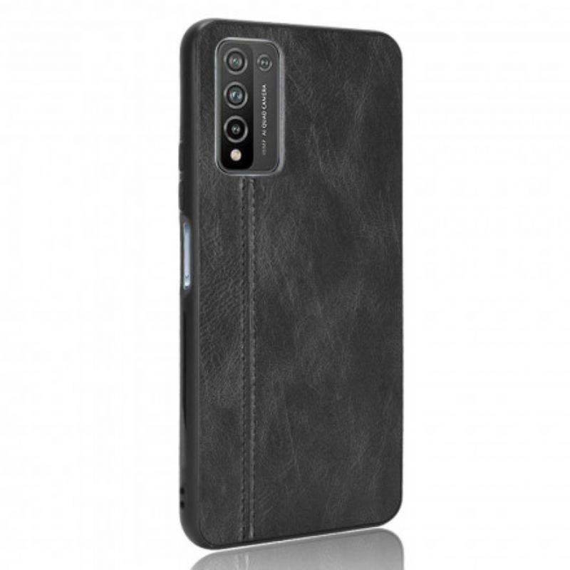 Mobilcover Honor 10X Lite Søm Lædereffekt