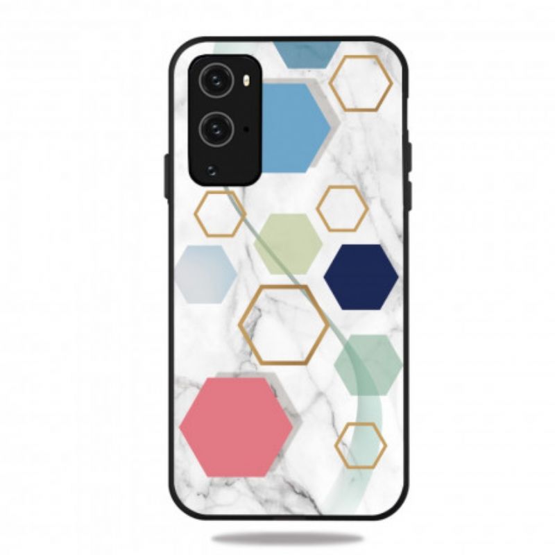 Cover OnePlus 9 Pro Farvet Geometri Marmor
