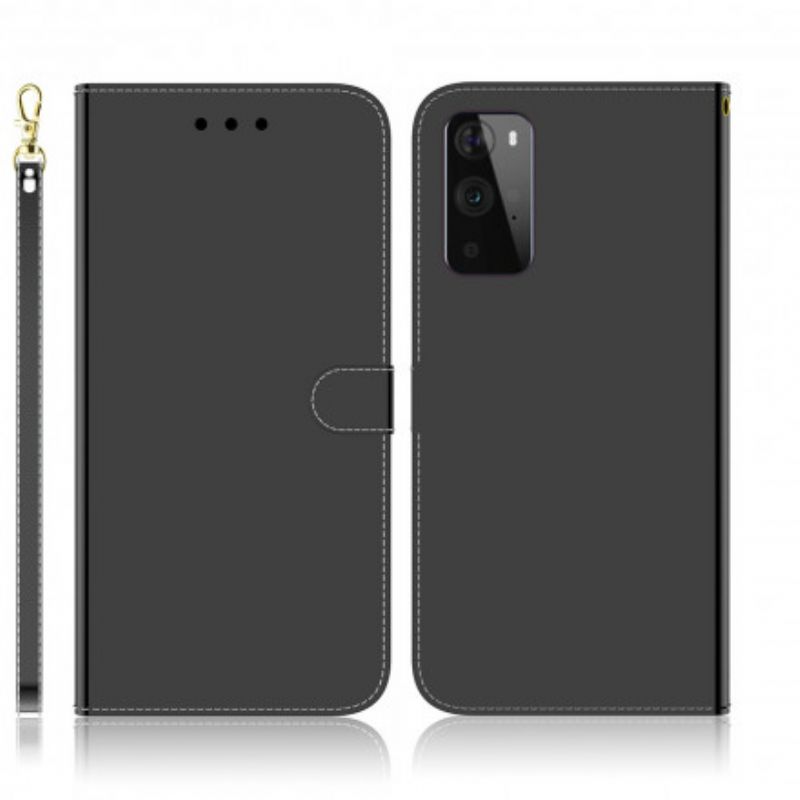 Flip Cover OnePlus 9 Pro Imiteret Læderbetrækspejl