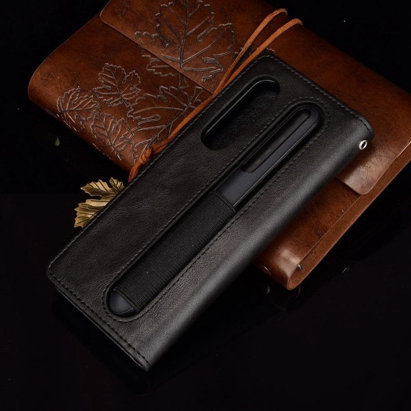 Cover Samsung Galaxy Z Fold 4 Flip Cover Retro Pen Rank