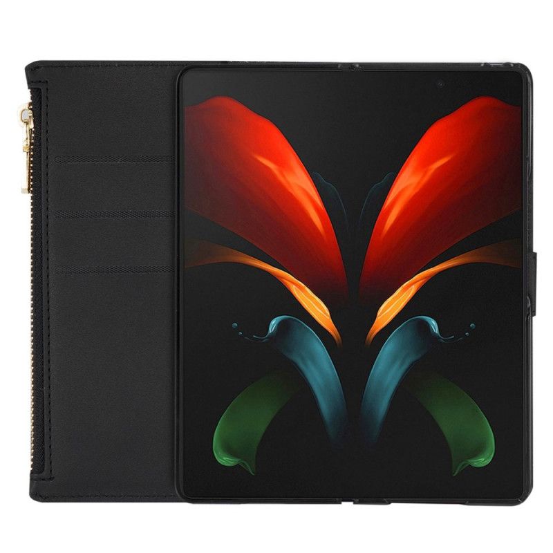 Flip Cover Samsung Galaxy Z Fold 4 Ultra Pailletter Med Rem