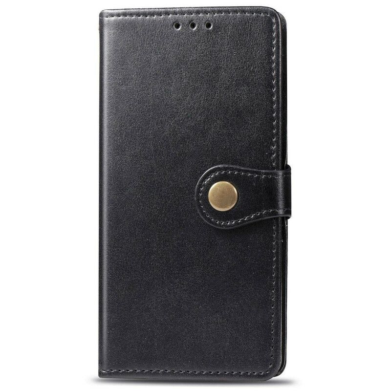 Flip Cover Samsung Galaxy A41 Imiteret Læder Og Vintage Lås
