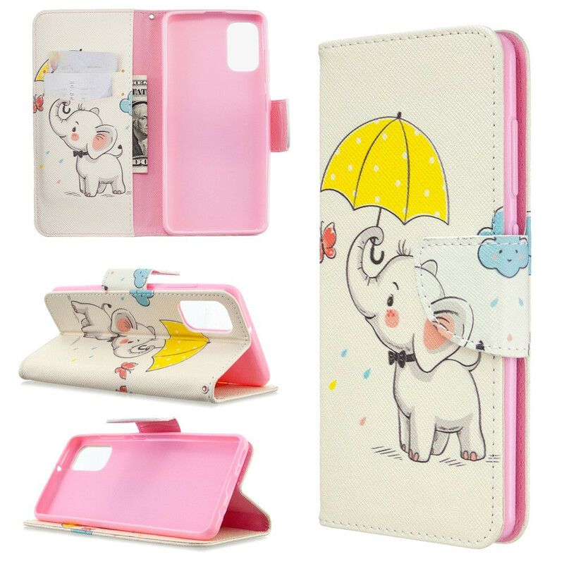 Læder Cover Samsung Galaxy A41 Elefantunge