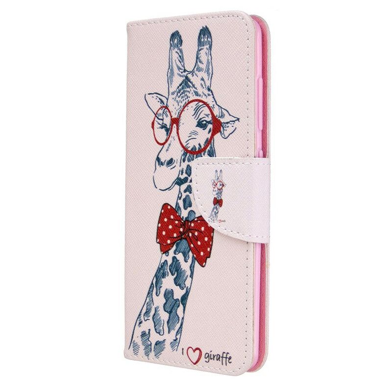 Læder Cover Samsung Galaxy A41 Nørdet Giraf