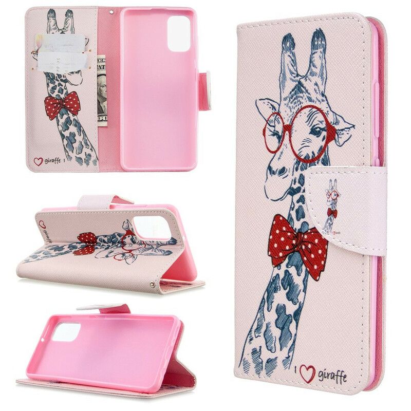 Læder Cover Samsung Galaxy A41 Nørdet Giraf